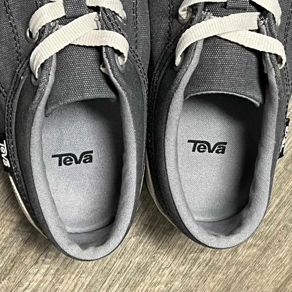Teva Women’s Freewheel Washed Canvas Sneakers - Size 8 - Grey/Beige - Picture 8 of 10
